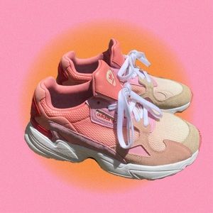 adidas pink falcon w sneakers